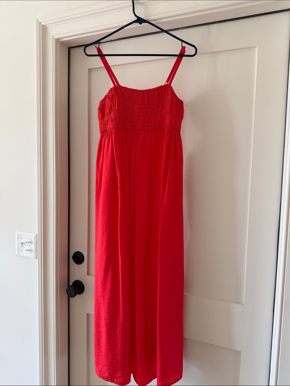 Target Red Maxi Sundress with Smocked Bodice